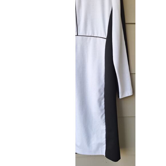 Narciso Rodriguez x NATION Black and White Sheath Knee length Dress XL Career - Picture 4 of 8